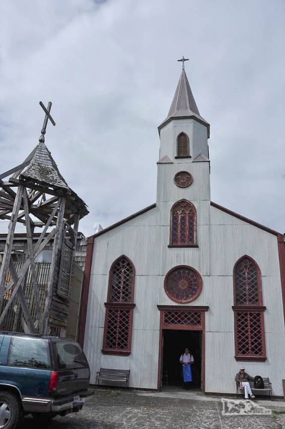 Fachada do Convento Inmaculada Concepción, em Ancud, no norte da ilha de Chiloé, no sul do Chile